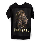 Men's Black Lion Printed T-Shirt