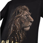 Men's Black Lion Printed T-Shirt
