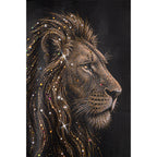 Men's Black Lion Printed T-Shirt