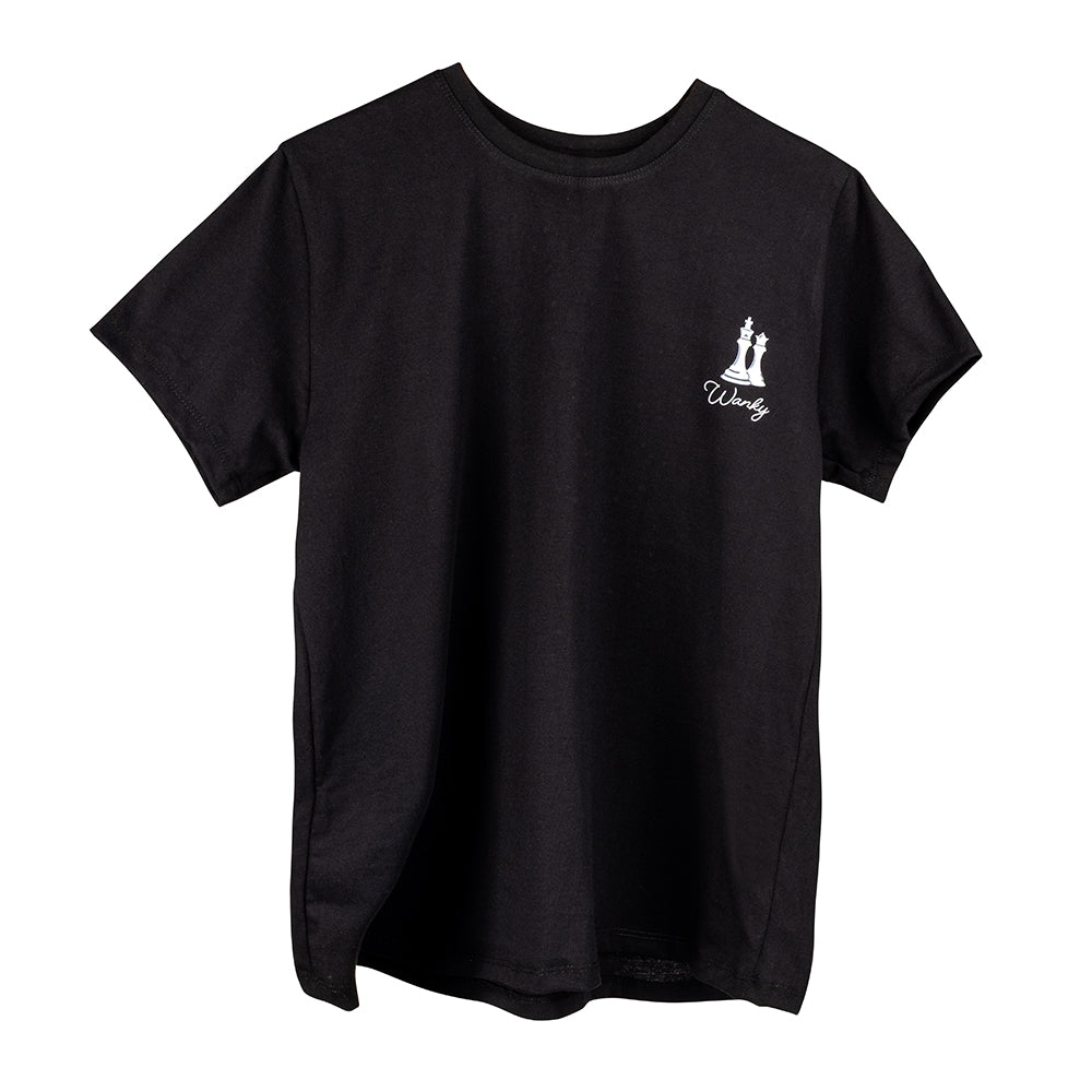 Men's Black Round Neck Logo T-Shirt