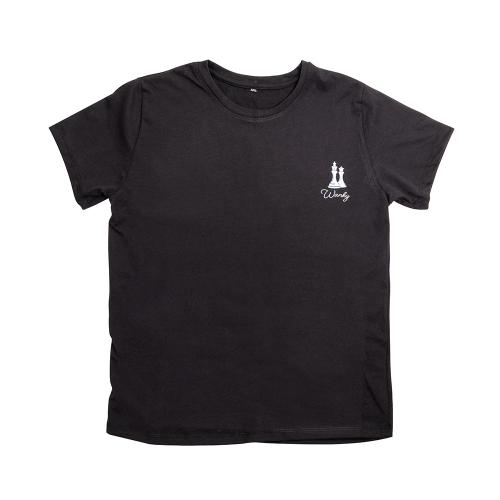 Men's Black Round Neck Logo T-Shirt
