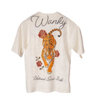 Men's Cream Tiger Printed T-Shirt