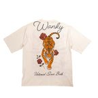 Men's Cream Tiger Printed T-Shirt