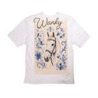 Men's White Horse Printed T-Shirt