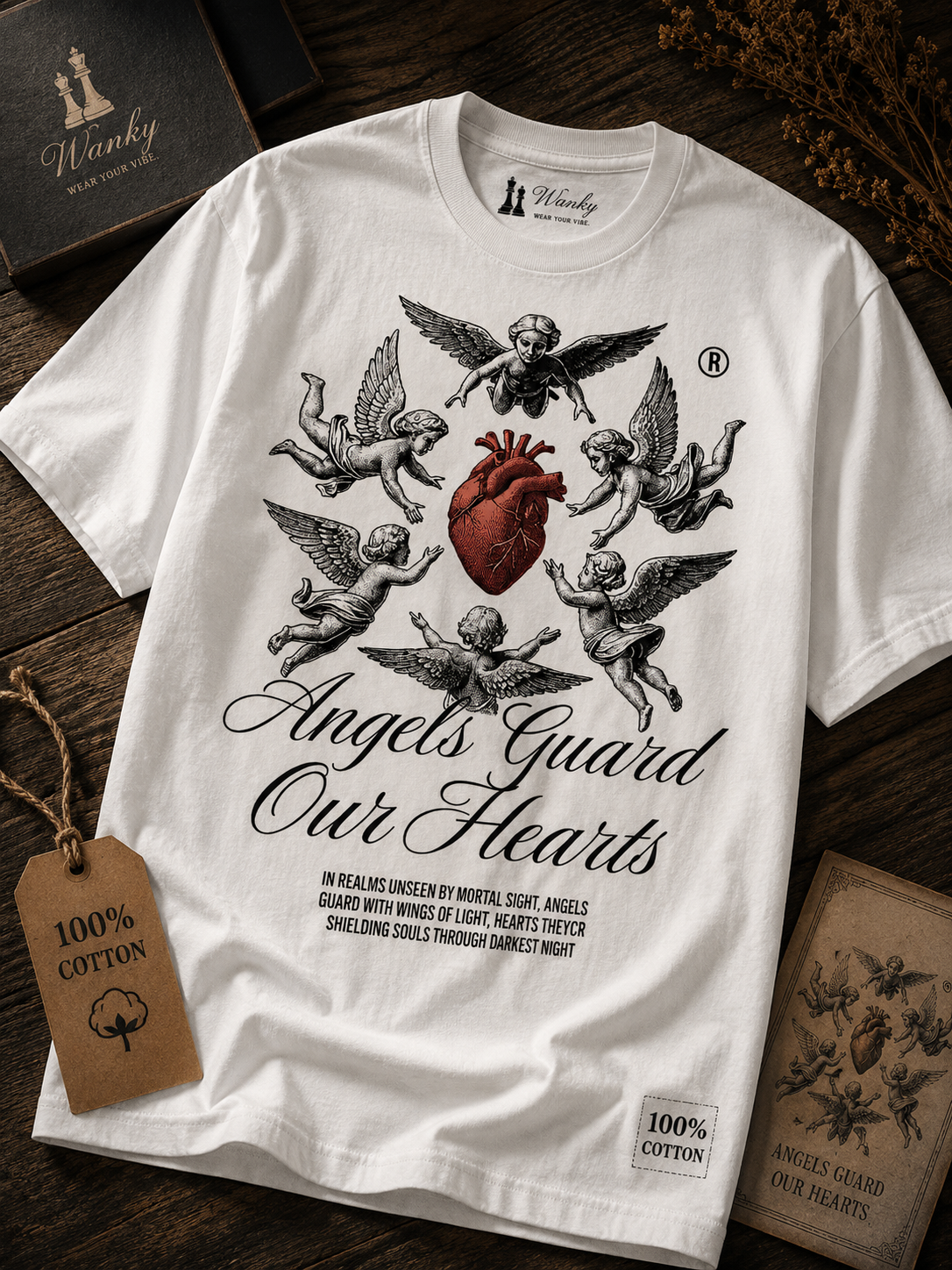 Angelic Heart Vintage Cotton T-Shirt