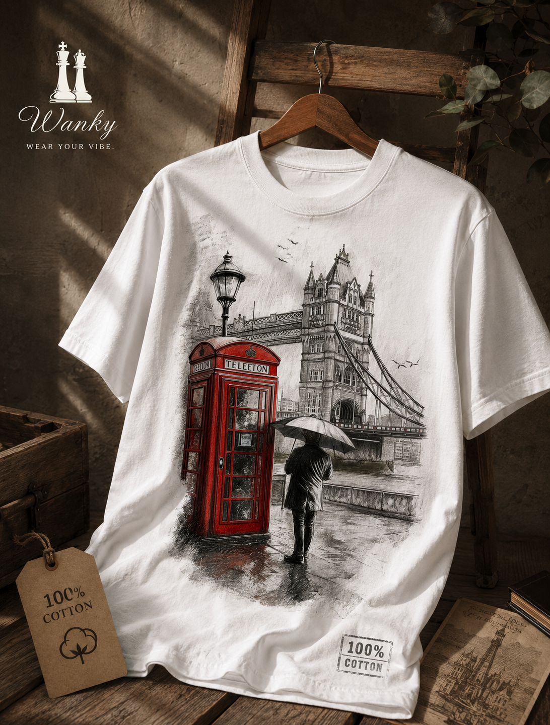 London Sketch Vintage Cotton T-Shirt