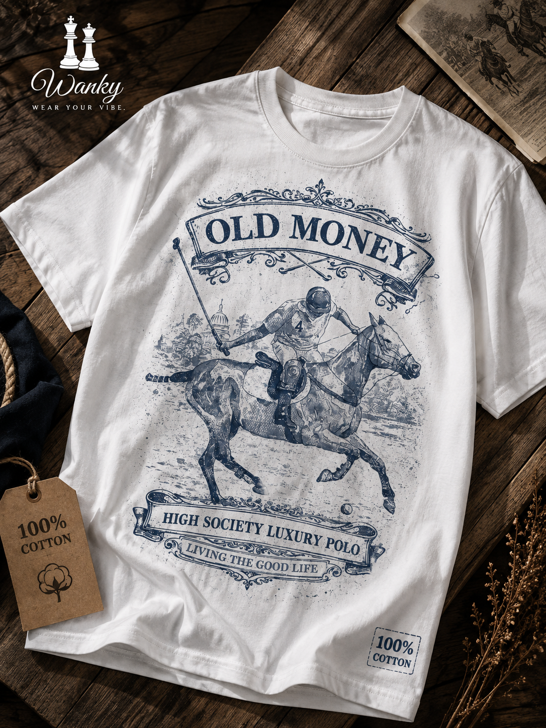 Old Money Polo Vintage Cotton T-Shirt