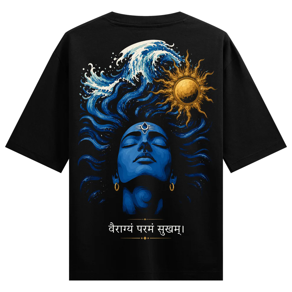 WANKY Cosmic Serenity Men's Oversized T-Shirt