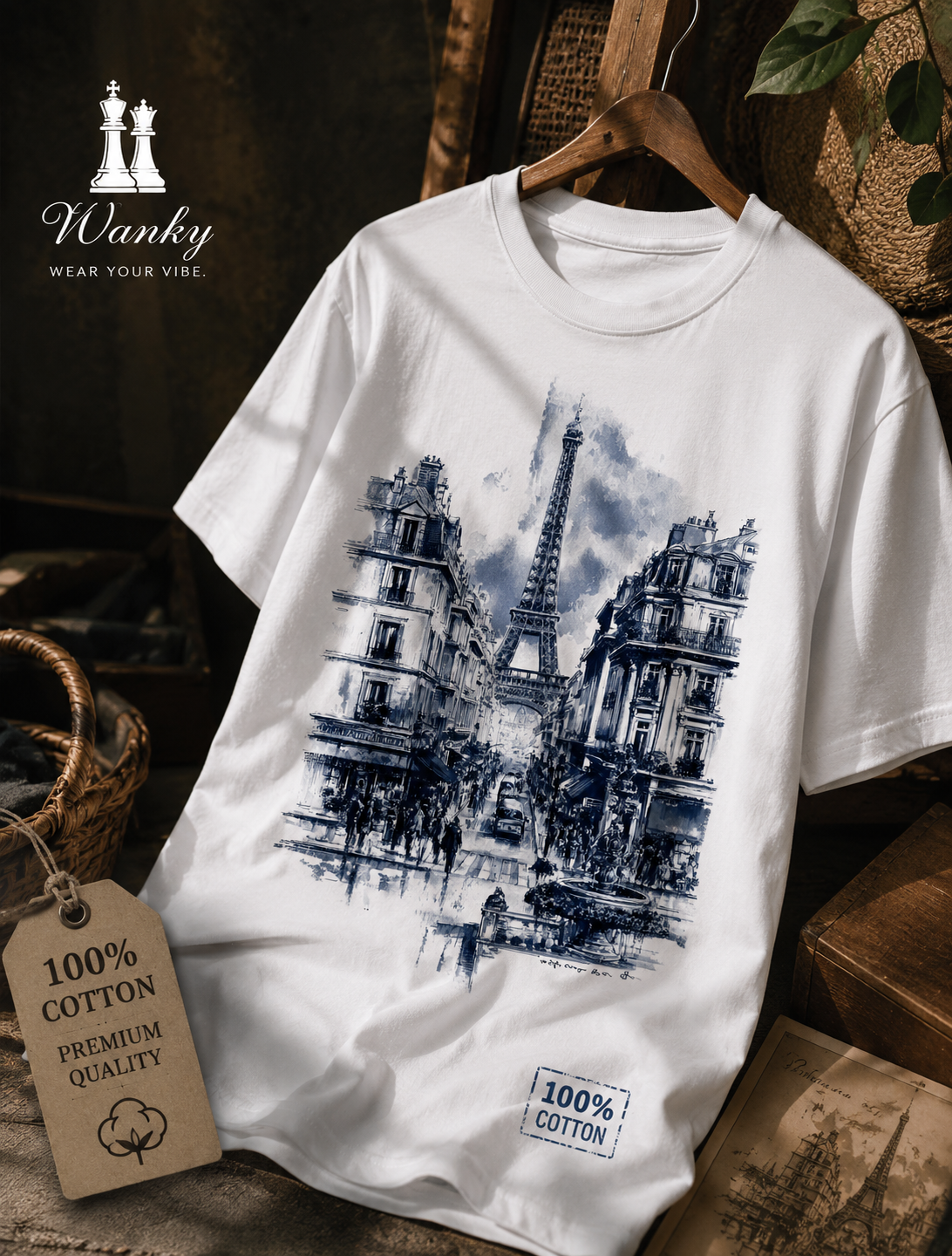 Paris Eiffel Tower Sketch T-Shirt