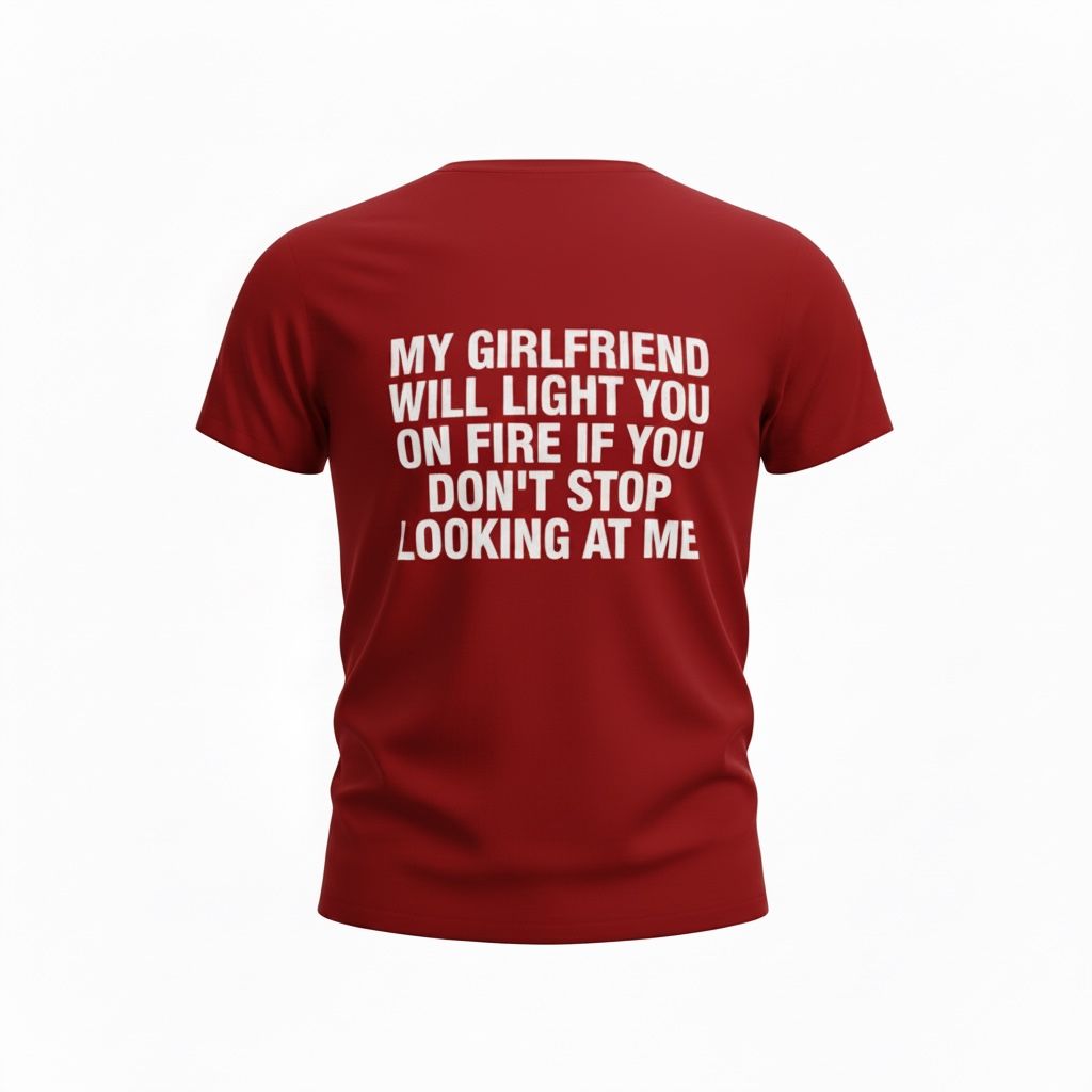 Red Girlfriend Quote Graphic T-Shirt