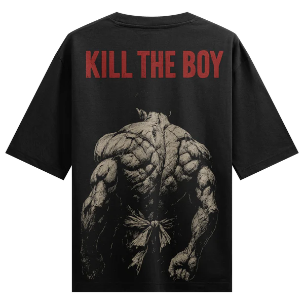 Kill the Boy Warrior Graphic Oversized T-Shirt – Black